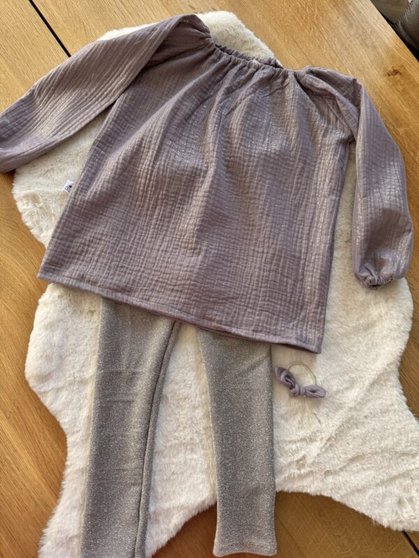 Tuniek mauve glitter goud - Afbeelding 2