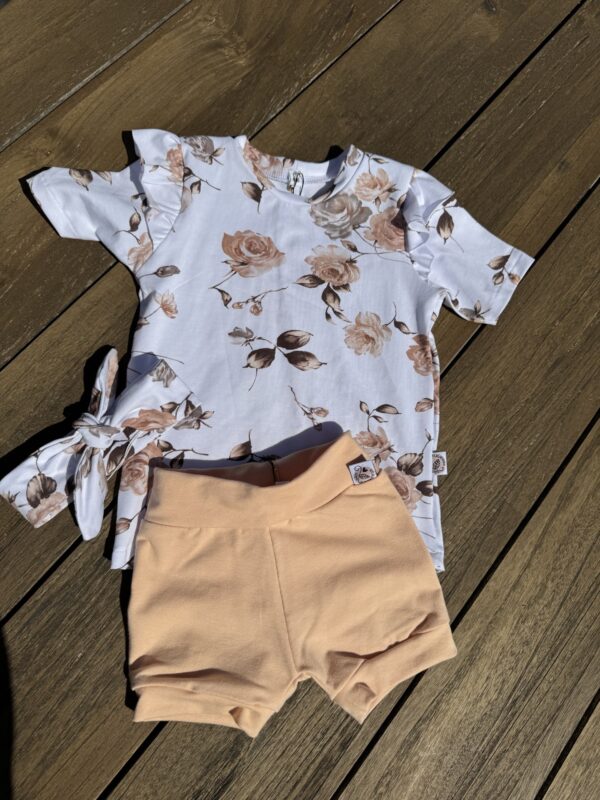 Ruffle shirt bloem bruin - Afbeelding 2
