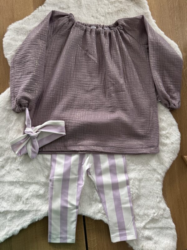 Legging streep lila - Afbeelding 3