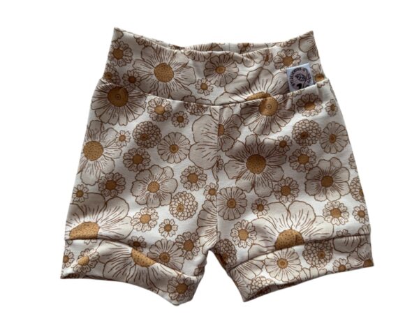 Short bloem beige