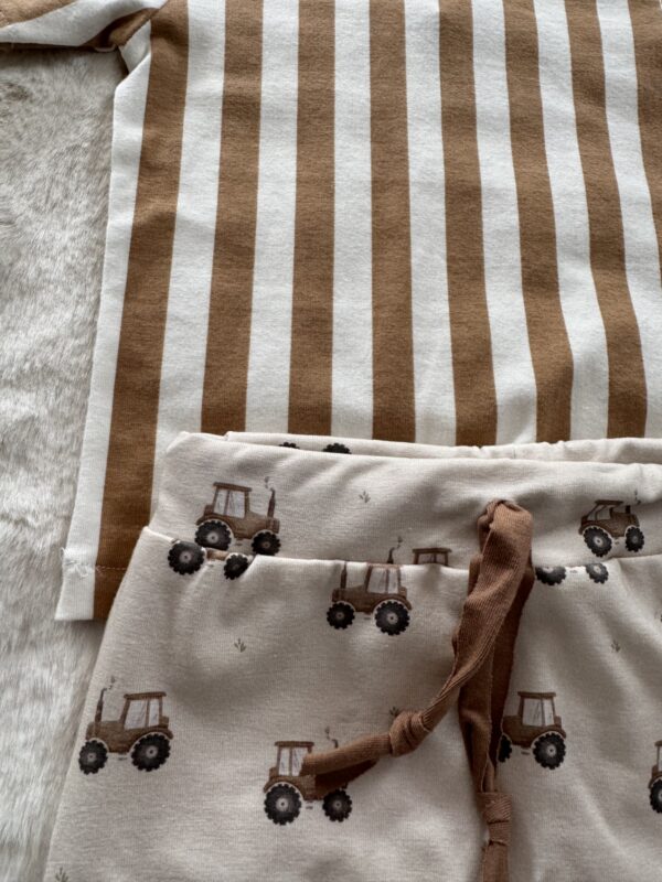 Shirt streep beige - Afbeelding 2