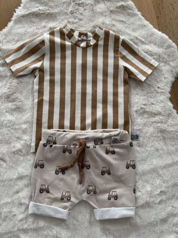 Shirt streep beige - Afbeelding 3