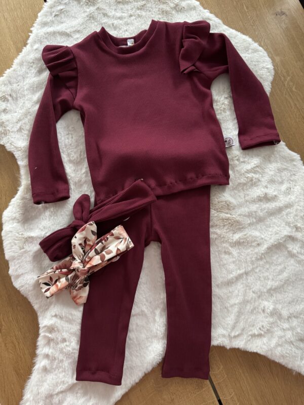 Legging rib bordeaux - Afbeelding 2