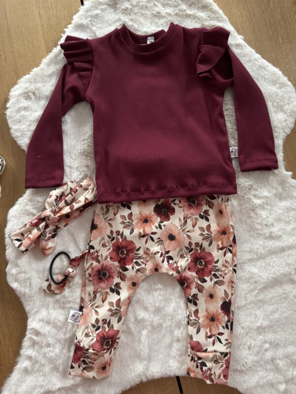 Ruffle shirt rib bordeaux - Afbeelding 5