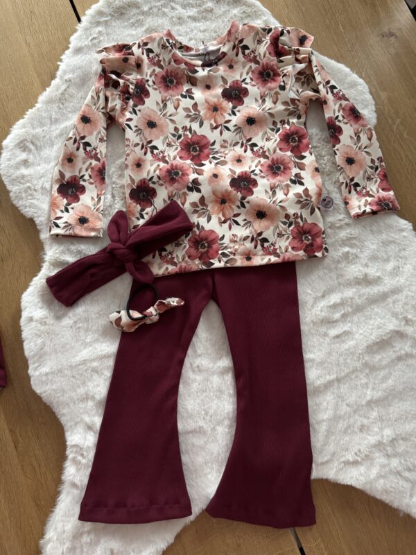 Flare rib bordeaux - Afbeelding 3